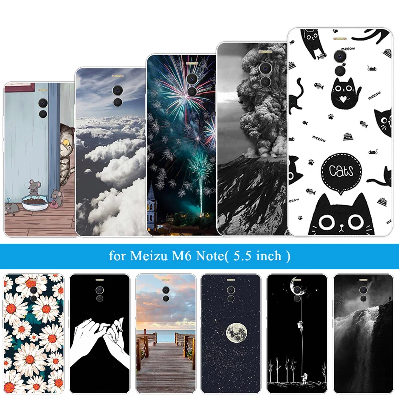 Для Meizu M6 Note/Blue Charm Note 6 Note6 Мягкий ТПУ силиконовый чехол для телефона 5 дюймов
