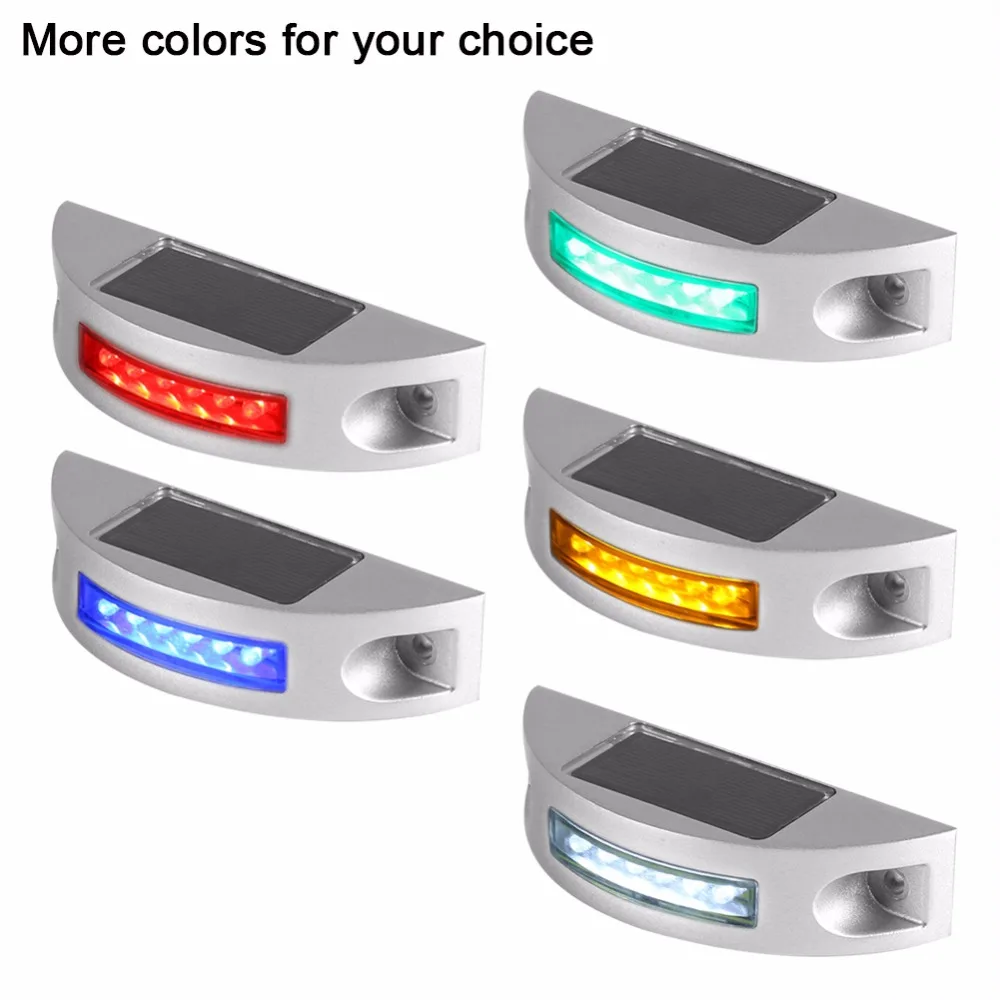

Outdoor LED Solar Road Light Solar Powered 6 LED Outdoor Waterproof Driveway Pathway Saving Light Road Lamp