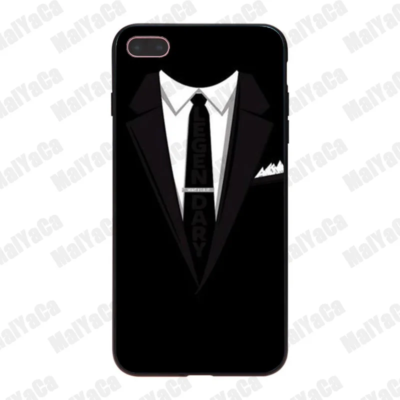 MaiYaCa мужской костюм рубашка галстук линии горячая Распродажа модный дизайн мягкий чехол для iPhone 8 7 6 6S Plus X 10 5 5S SE 5C Coque Shell