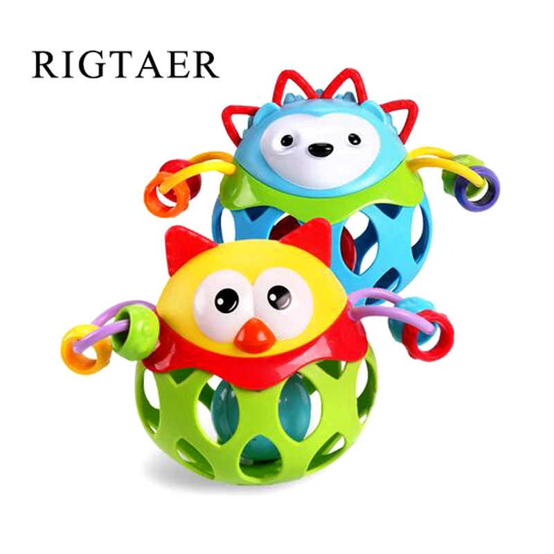 2017 new Soft hand grab the ball baby rattles 0 1 year old gelatin font b