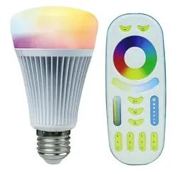 Mi. Light E27 9 W Smart RGBW RGBWW светодиодный лампы 16 mi llion цвет затемнения света лампы 85-265 V + 2,4G РФ RGBWW пульт дистанционного управления