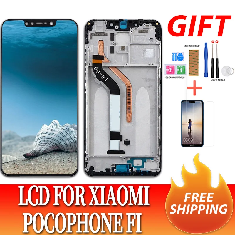 ЖК дисплей и дигитайзер сенсорного экрана для Xiaomi poco F1 6 18 дюйма с рамкой xiaomi mi
