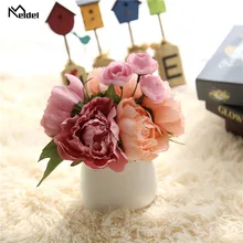 Цветок мелдель Тюльпан Свадебный букет невесты Искусственные тюльпаны цветы Белый Желтый Сделай Сам Домашняя вечерин