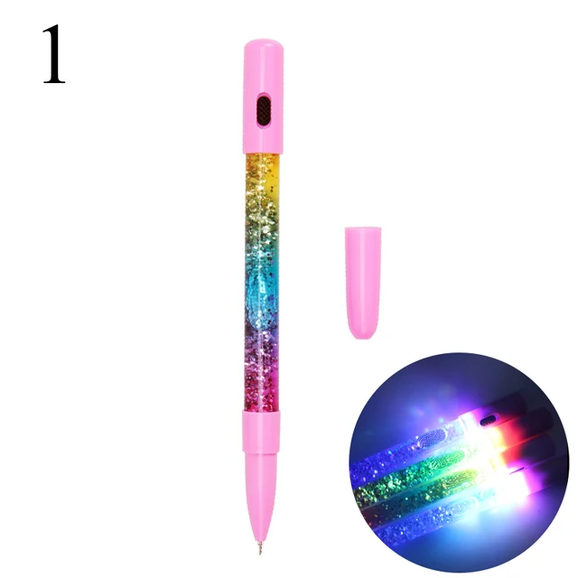 Gel Pen 0.5mm Rainbow Light Pen Novelty Fairy Stick Neutral Pens Drift Sand Glitter Crystal Pens