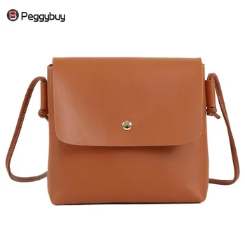 

Simple Women Fashionable PU Crossbody Handbags Pure Ladies Small Flap Sling Ladies Clutch Purse Shoulder Messenger Bag