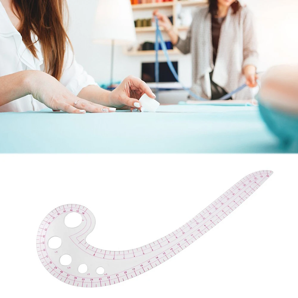 

Sewing Tools Transparent Ruler Soft Plastic Comma Shaped Curve Ruler Styling Design Ruler French Curve Multifunctional Grading S