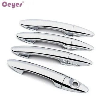 

Ceyes Car Styling Accessories Silver Door Handle Cover For Kia K2 Rio 3 Sedan 4 2011 2012 2013 2014 2015 Decoration Auto Sticker