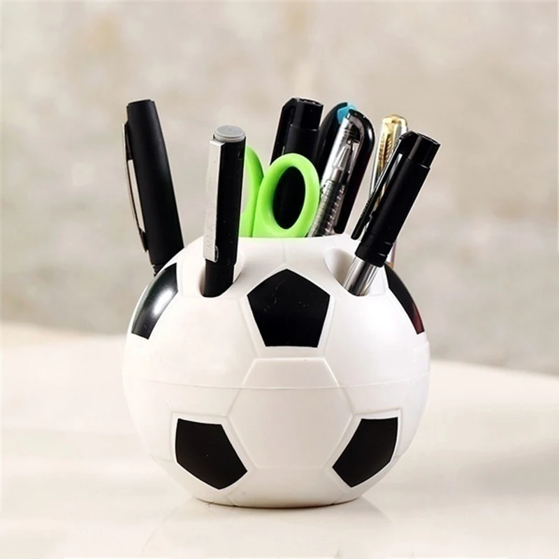 Soccer-Shape-Pen-Holder-Football-Shaped-Toothbrush-Holder-Desktop-Storage-Rack-Tool-Supplies-Desk-Table-Decoration