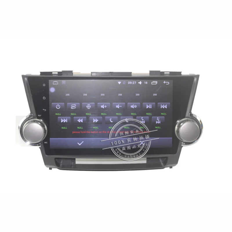 Cheap Bway 10.2"Car radio for Toyota Highlander Kluger 2008 2009 2010 2011 2012 Quadcore Android 7.0 car dvd player with 1 G RAM 16G 24