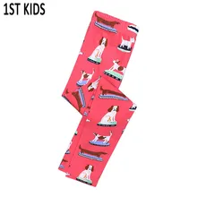 Штаны для девочек детские брюки с принтом собаки детские леггинсы для девочек, одежда г. брендовые хлопковые леггинсы для маленьких девочек Fille DCT027