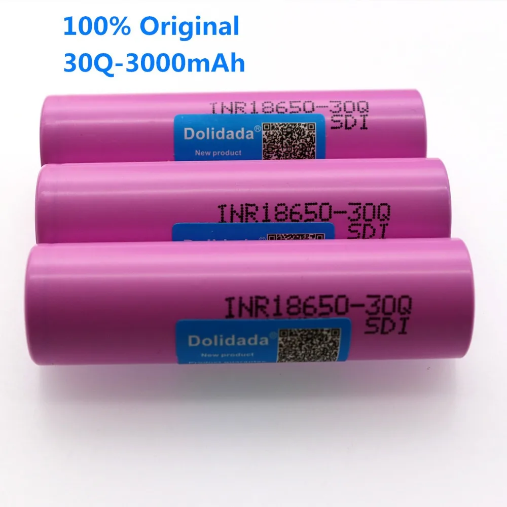 Dolidada для samsung 18650 батарея 3000 mah INR18650 30Q 20A литий-ионная аккумуляторная батарея для электронной сигареты