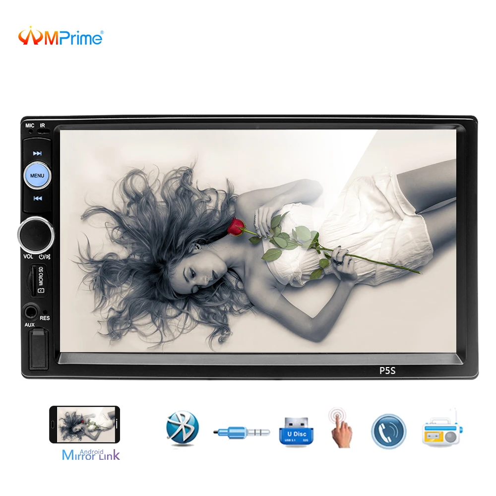 

AMPrime Auto Radio 2 Din Car Radio Car Stereo Multimedia MP5 Player with IOS Android Mirror Link Bluetooth 2 din autoradio Car