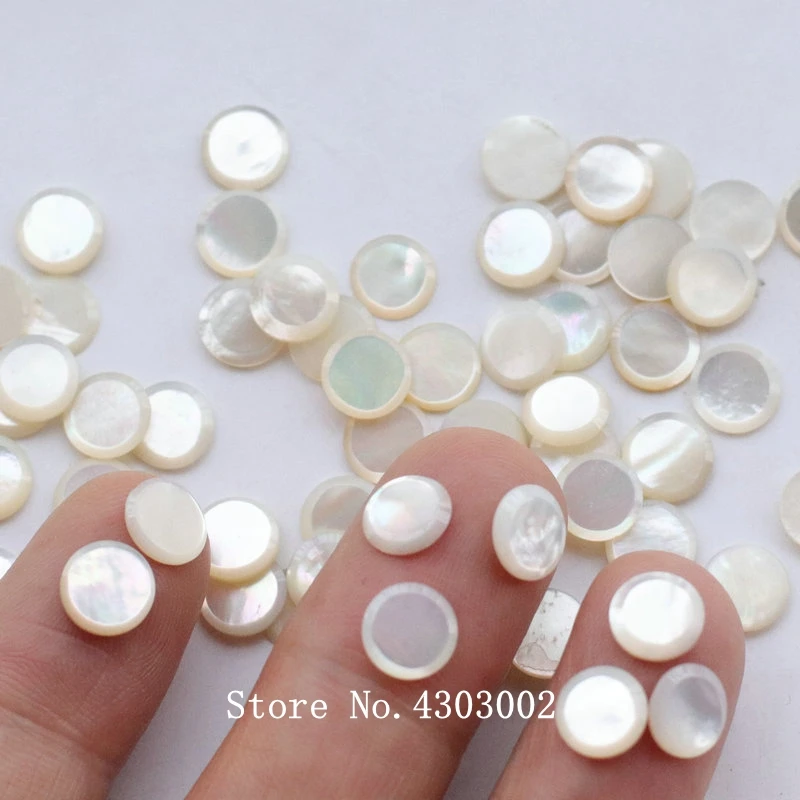 

100pcs/lot Natural Round cut Mother of Pearl shell for DIY Jewelry Round Flat MOP Pearl shell