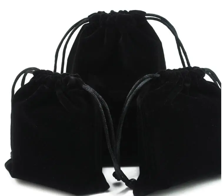 Wholesale black bundle pocket velvet jewelry bag cloth bagin Jewelry