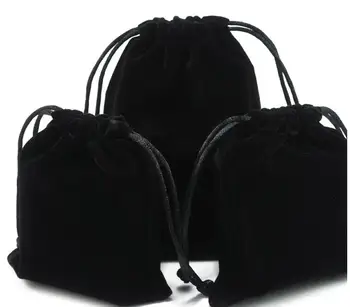 

Wholesale black bundle pocket velvet jewelry bag cloth bag