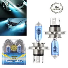 1 пара H4 100 Вт DC 12 В белый светильник супер яркий автомобильный HOD лампа авто передний головной светильник