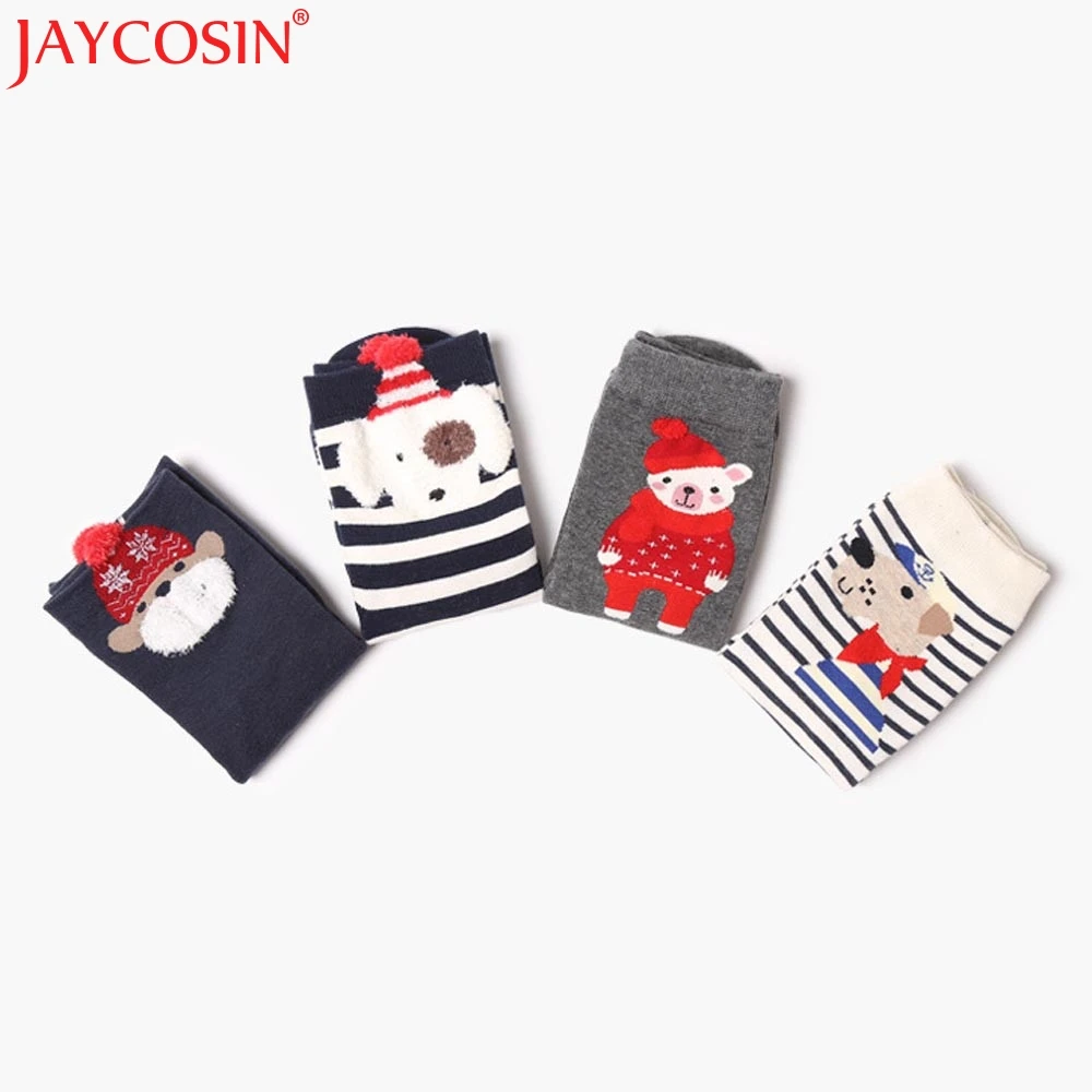 Носки JAYCOSIN забавные носки женские s 4 пары рождественские хлопковые разноцветные