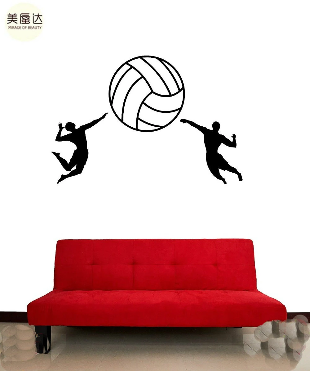 Wall Stickers Vinyl Decal Volleyball Ball Sport Athletesin Wall