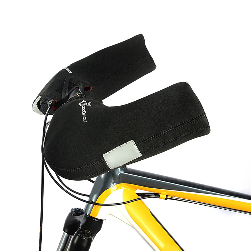 ROCKBROS, 1 пара, зимние, унисекс, для езды на велосипеде, руль, бар, торцевые варежки, велосипедные перчатки, перчатки для велосипеда, грелки для рук, чехлы для casco ciclismo