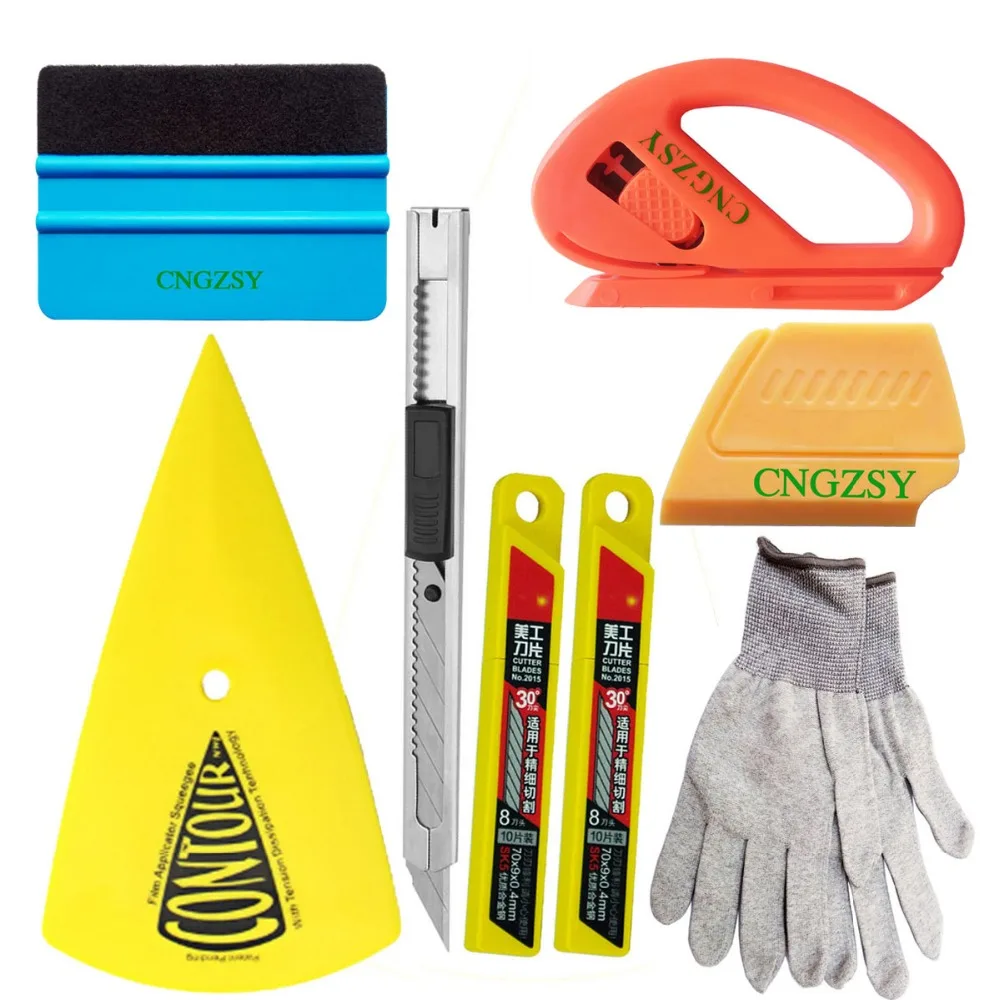 Vehicle Wraps font b Tool b font Car Vinyl Safety Cutter 3M squeegee nylon gloves art