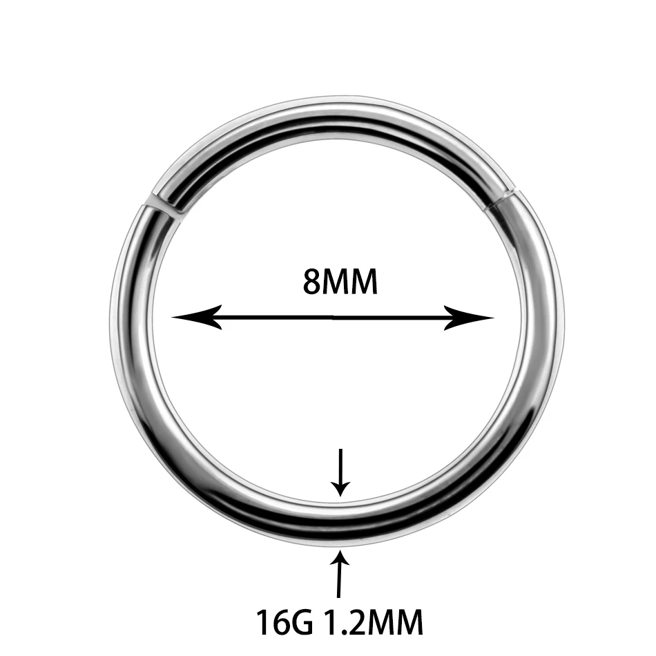 1 шт., модное кольцо из нержавеющей стали для перегородки, кольцо с шарнирным сегментом, кольцо для пирсинга носа, перегородка для тела, клипса, ювелирное изделие, Новинка