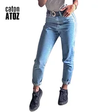 CatonATOZ 1886, Новое поступление, женские джинсы для мам, большие размеры, джинсы с высокой талией, OL, джинсовые штаны, брюки, женские джинсы-бойфренды от Harlan