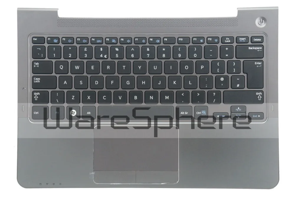 Верхняя крышка в сборе чехол-накладка для Samsung NP530U3C NP530U3B NP535U3C серый цвет |