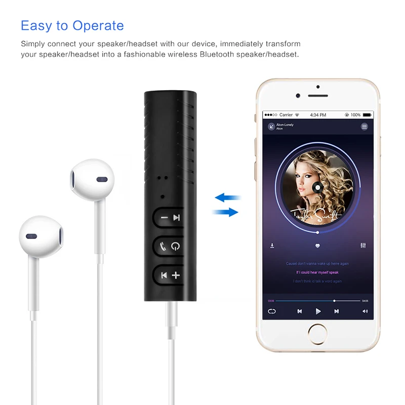Дешевый 3.5 мм Jack Bluetooth гарнитура для авто громкой музыки приемник аудио адаптер авто AUX комплект для Динамик наушников стерео клип приемник