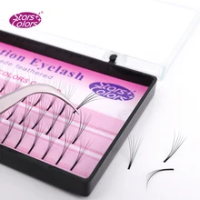 20 лотков Поддельные ресницы 0,10 мм C Curl наращивание шелковых ресниц один посадка натуральные накладные ресницы