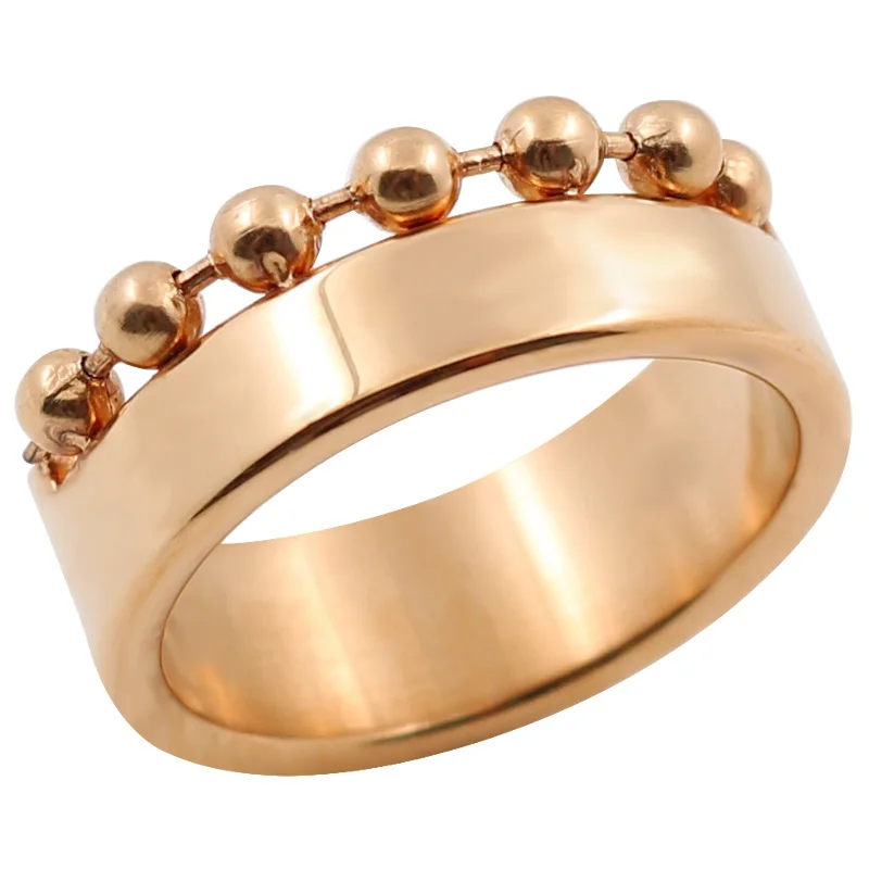 Кольца из нержавеющей стали под розовое золото ширина 8 мм|finger ring|rose gold ringgold ring |
