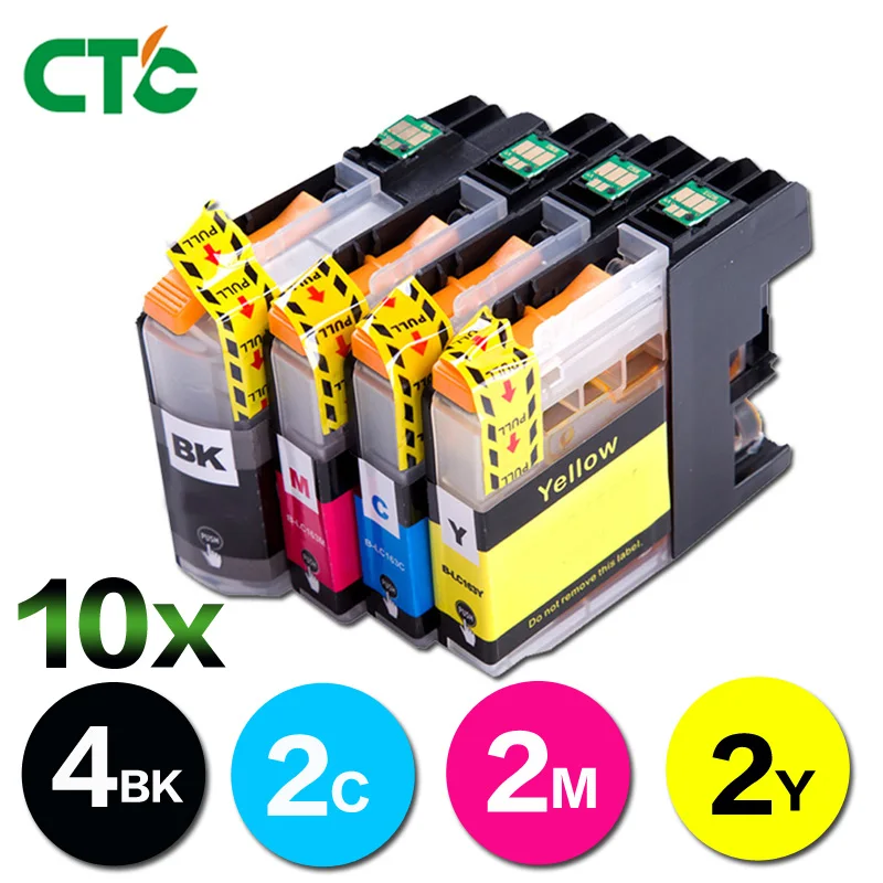 

10pcs For Brother LC123 Ink Cartridge Compatible For MFC-J4510DW MFC-J4610DW Printer Ink Cartridge LC 123 MFC-J4410DW J4710DW