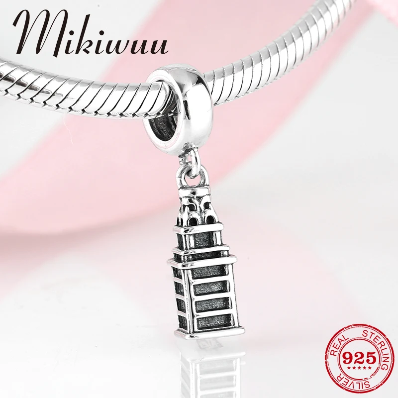 

925 Sterling Silver Unique Architecture Pagoda style charms Fine Pendants Jewelry making Fit Original Pandora Charm Bracelet