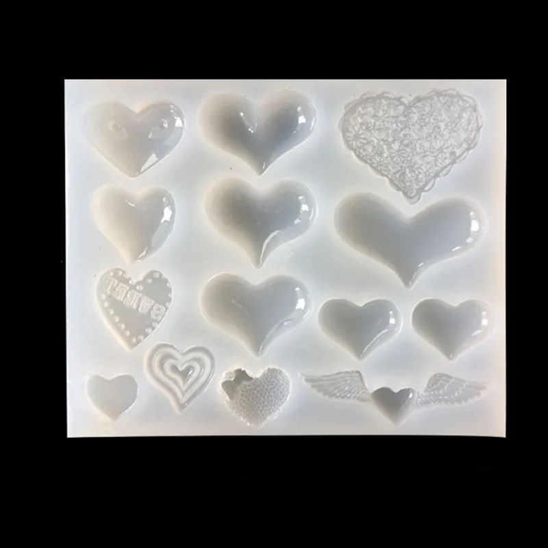 

Love Series Crystal Epoxy Silicone Mould UV Plastic Resin Jewelry Accessories Silicone Mould
