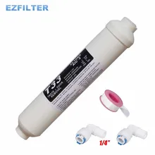 T33 INLINE COCONUT Post Activated Carbon WATER FILTER 5MICRON REAL ACTIVATE CARBON FILTER FOR REVERSE OSMOSIS atwfs pp cotton filter 10 water purifier filter udf granular activated carbon filter cto compressed carbon reverse osmosis