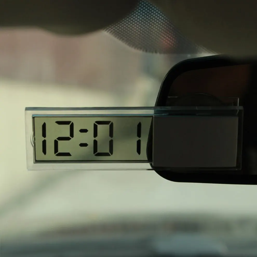 Creative Suck Clock for Car chuck type electronic clock automotive digital table transparent LCD clock Drop shipping Creative Suck Clock for Car chuck type electronic clock automotive digital table transparent LCD clock Drop shipping