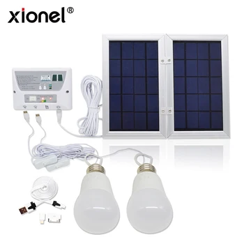 

Xionel Multi-function Solar Panel Energy Light Portable Controller for Home Garden Outdoor Camp, Solar Charger Bank System