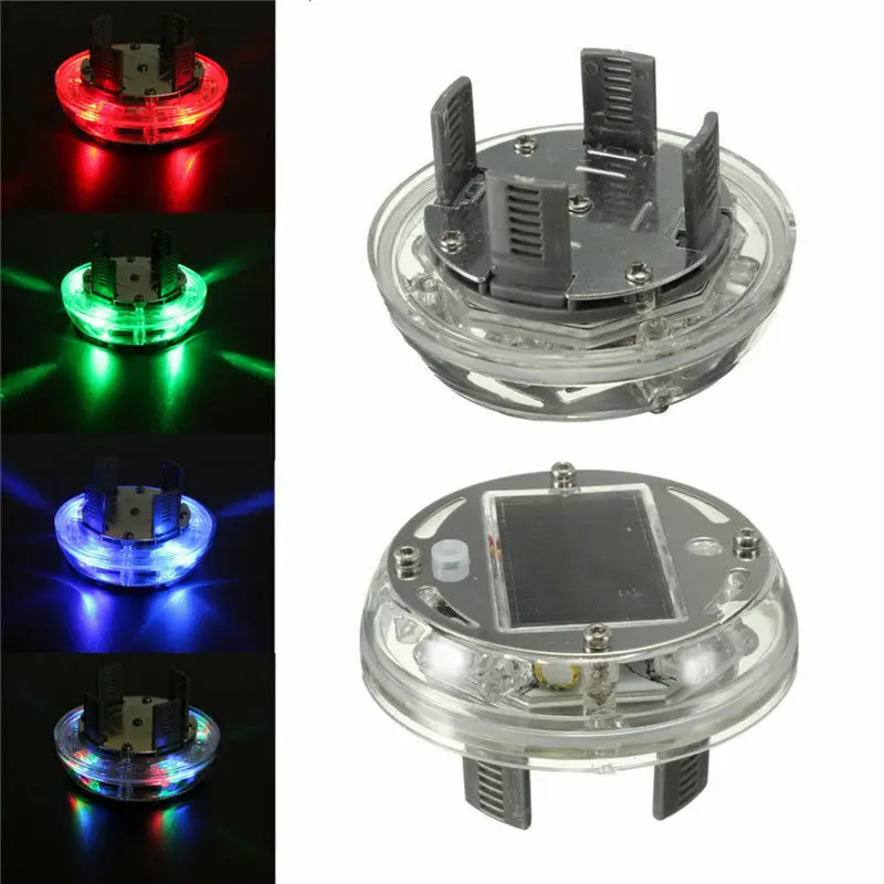4 цвета света 12 Led Rgb Авто Солнечная энергия вспышка для колесных дисков свет для авто украшение автомобиля разноцветная атмосферная лампа