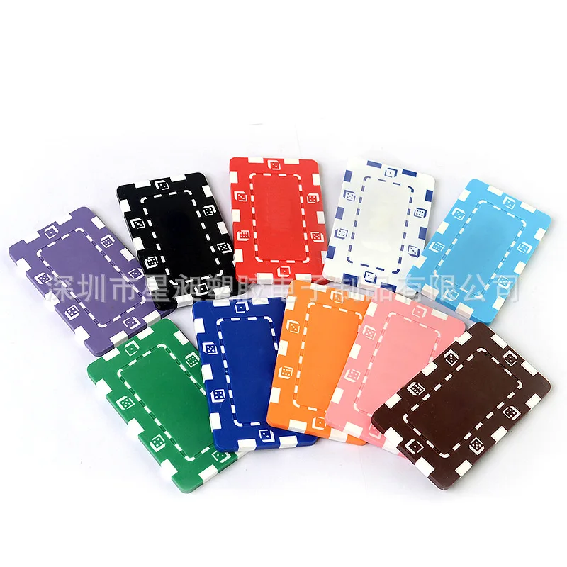 

10Pcs 10 colors rectangle no-par ABS poker poker chips Buy iron