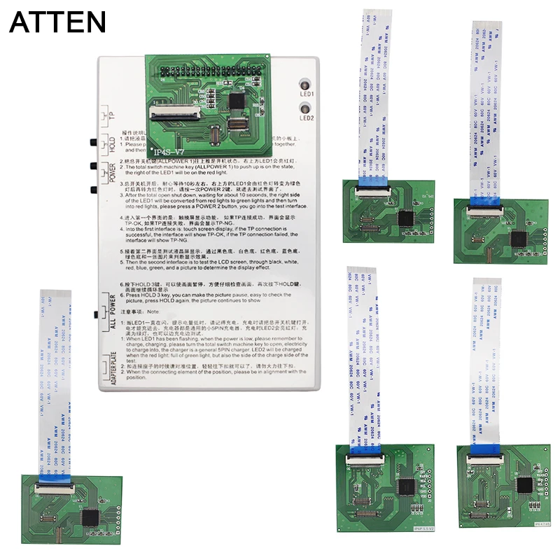  ATTEN nueva pantalla LCD y digitalizador panel de prueba de pantalla táctil para iphone 4 4S 5 5S 5