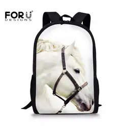 FORUDESIGNS Crazy Horse школьные сумки для подростков мальчиков и девочек Bookbag детей школьный Студенты Рюкзак Mochila Infantil