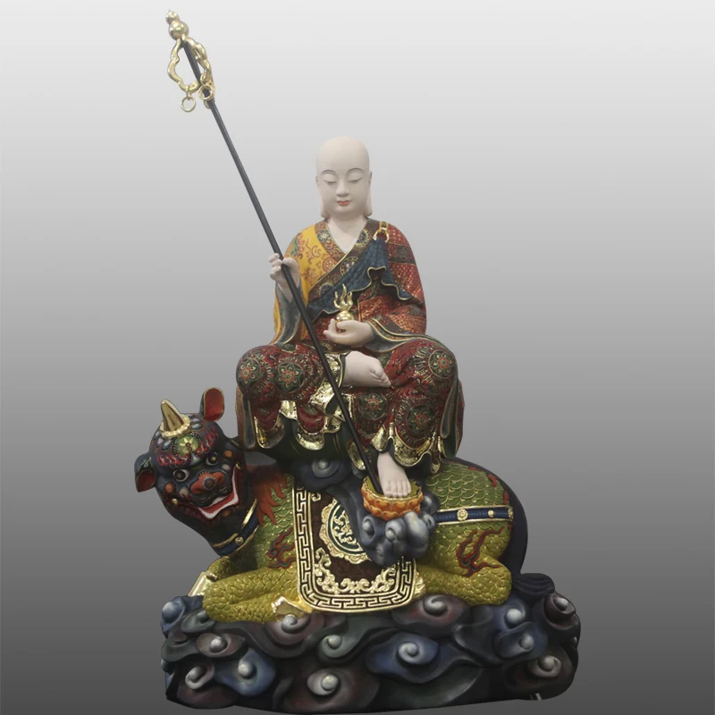 

61cm buddha statue chinese Lacquerware craft Sculpture Carving ksitigarbha Religious Buddhism Statues Customizable