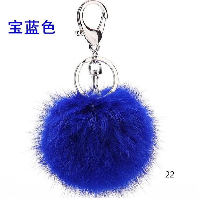Sombrero de piel de moda accesorios teclas amantes 8 cm conejo keystrap joyas bolso del coche llaves del cubre genuino de la piel llavero