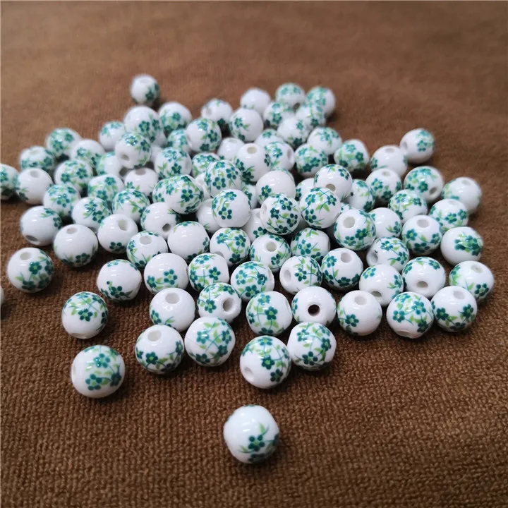 3  30pcs Ceramic Beads Diy Bracelet Necklace Jewelry Making 8mm Chinese Style Blue And White Porcelain Beads Hand Made Accessories