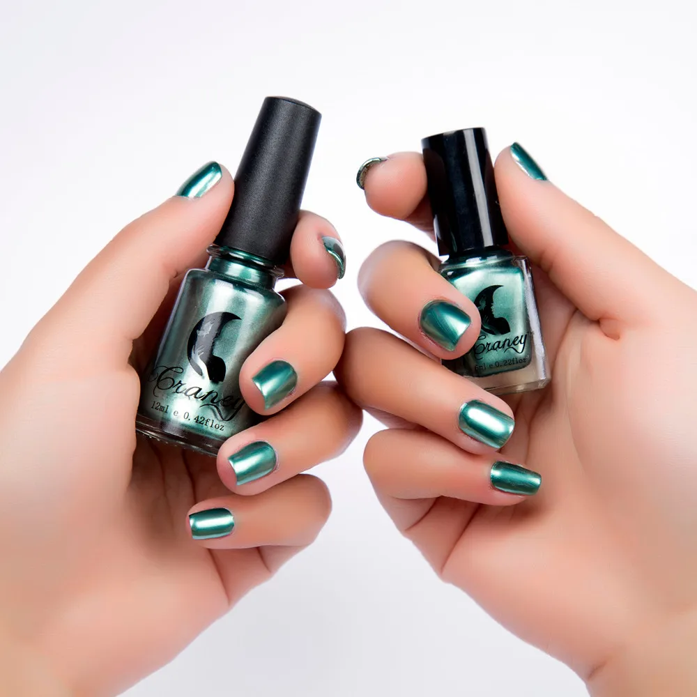 Профессиональный 6 мл зеркальный лак для ногтей покрытие серебряная паста металлический цвет нержавеющая сталь зеркальный серебряный лак для ногтей для дизайна ногтей подарок# N - Цвет: Green