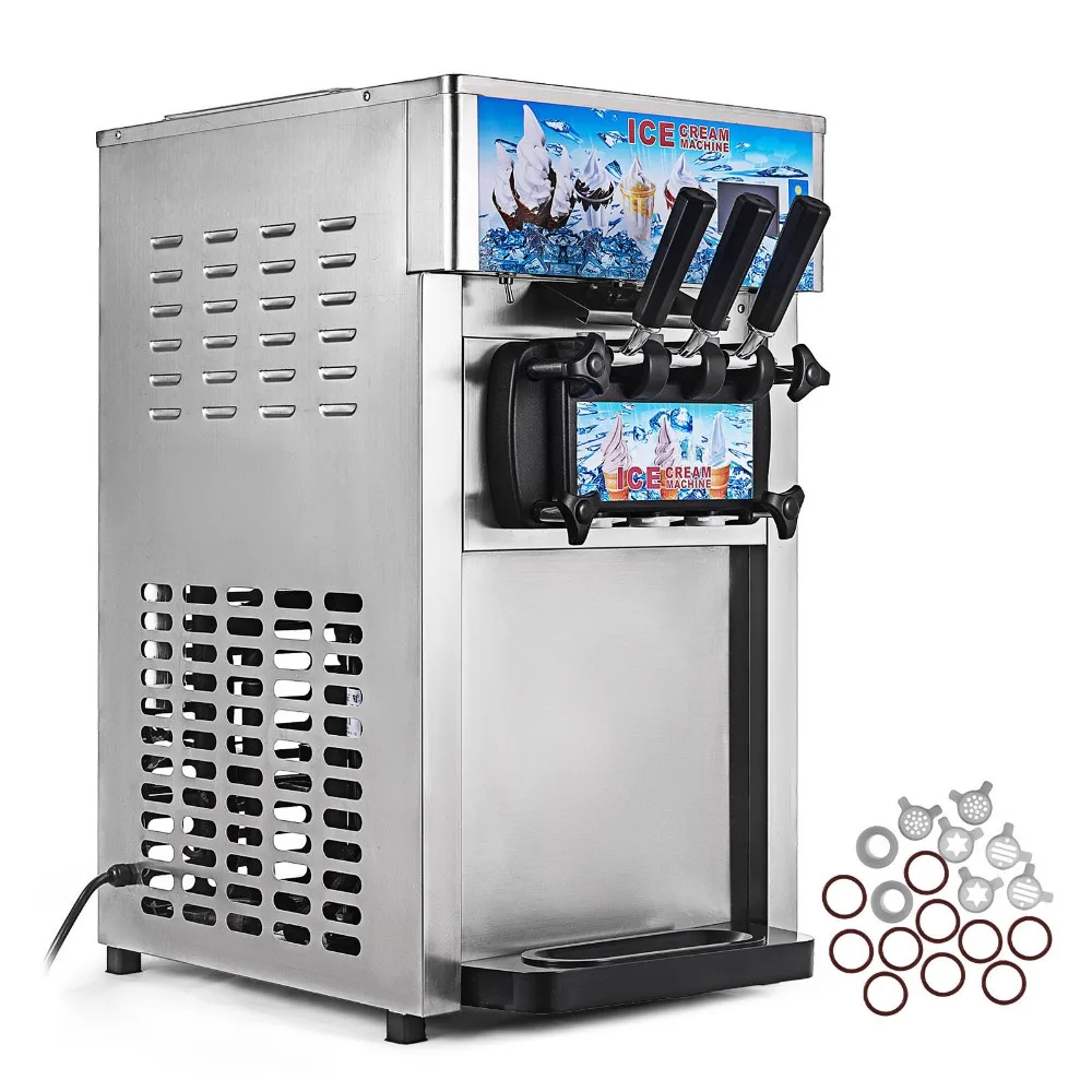 

Soft Serve Ice Cream Machine 3 Head 18L/H Ice Cream Making Machine Commercial