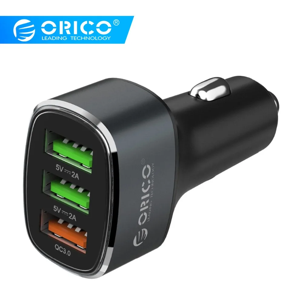 

ORICO 38W 3 USB Quick Charge QC 3.0 Car Charger For iPhone Fast Charger Mobile Phone Quick Charger Car-Charger For Xiaomi mi 9