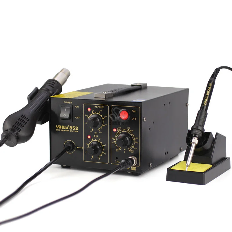 

852 Brushless Fan Hot Air Heat Gun Soldering Station With Soldering Station
