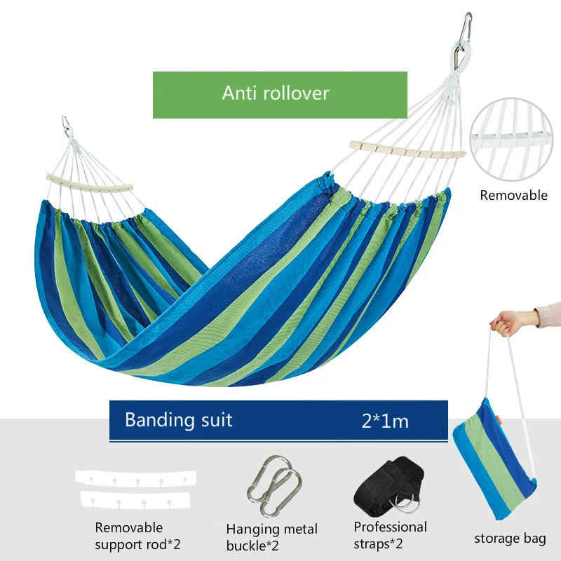 Взрослых открытый гамак спальный анти опрокидывание отдыха и развлечений качели один и двойной человек бытовой общежитие качели - Цвет: A3 Single style