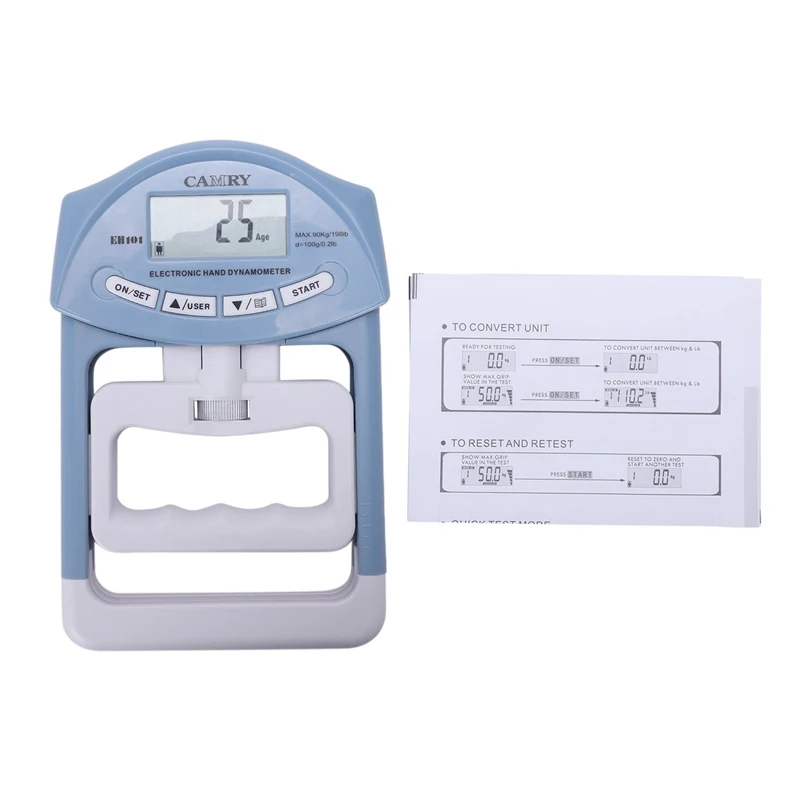 الرقمية Lcd دينامومتر قبضة اليد الطاقة قياس قوة متر Mucle المطور ل كمال الأجسام رياضة تمارين 90 كجم/198Ib
