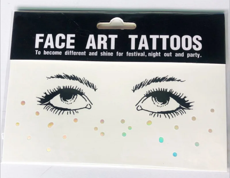Цветные лазерные радужные, серебряные наклейки с веснушками, тату для лица, модные водостойкие наклейки для макияжа, боди-арт, наклейки для глаз